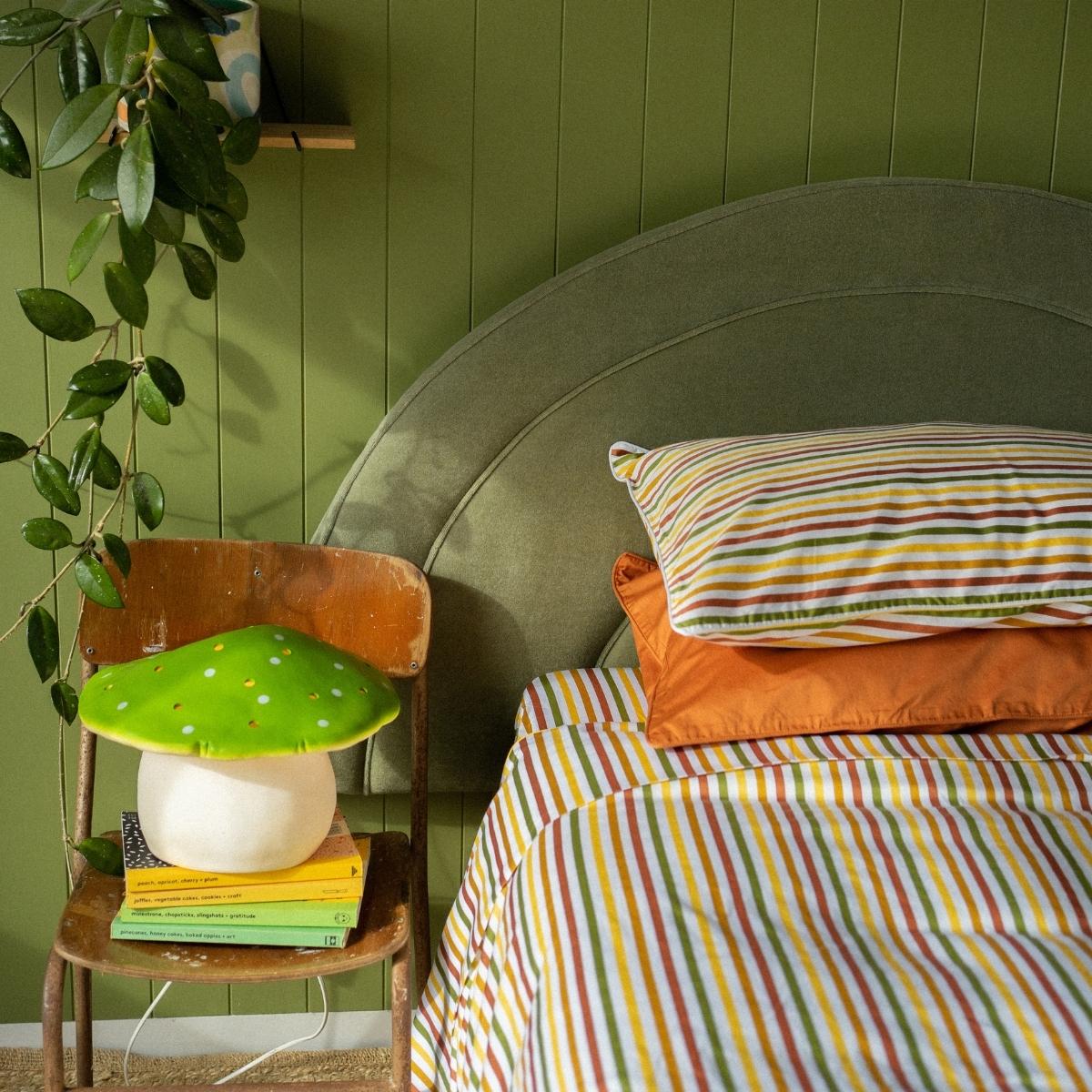 Thelma Stripe Pure Cotton Quilt Cover with Zip