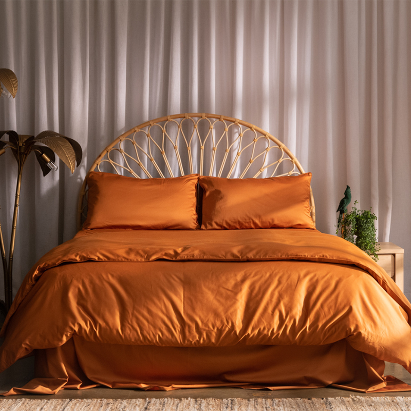 Butterscotch Pure Cotton Quilt Cover with Zip