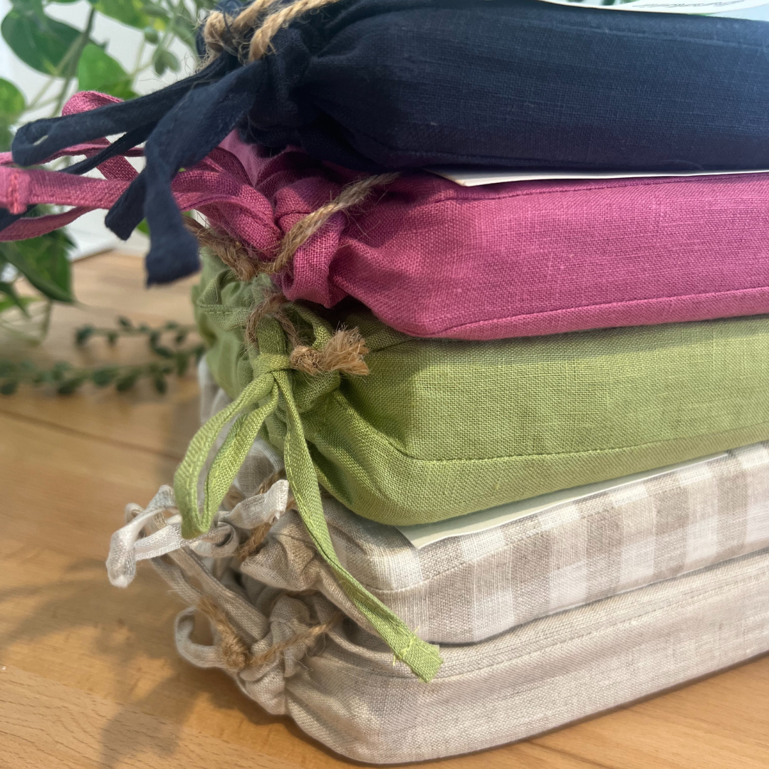 Navy Linen Queen Fitted Sheet