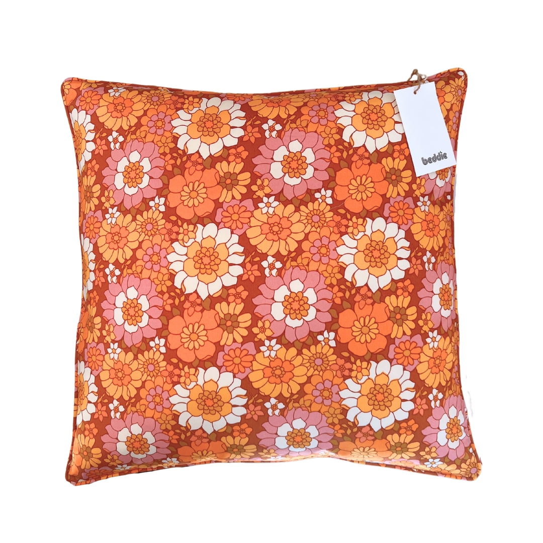 Flower Child 100% Cotton Cushion Cover with Zip