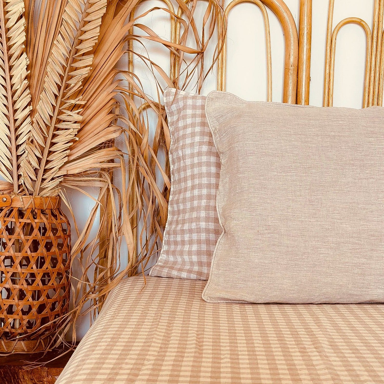 Oatmeal Linen King Flat Sheet
