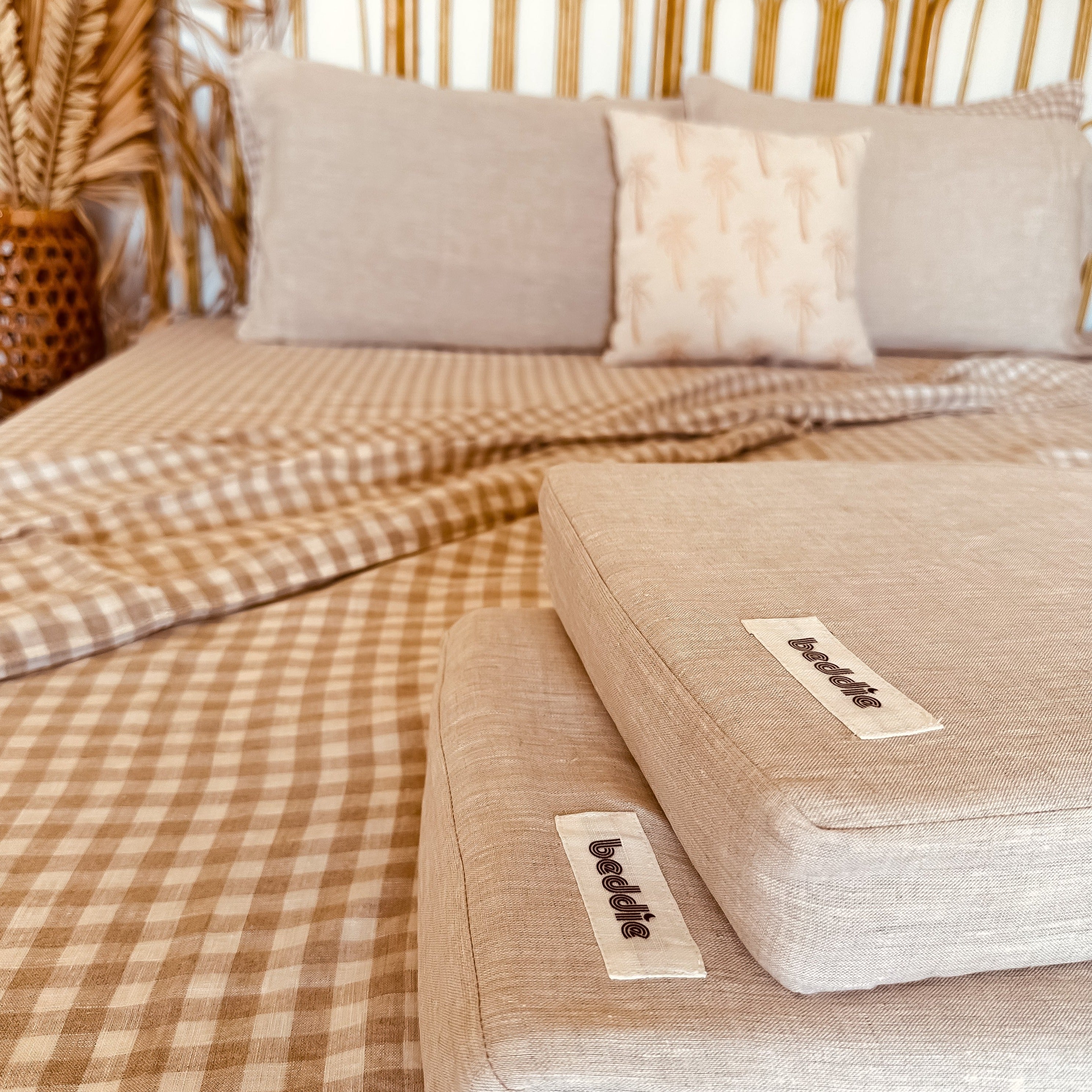 Oatmeal Linen King Fitted Sheet