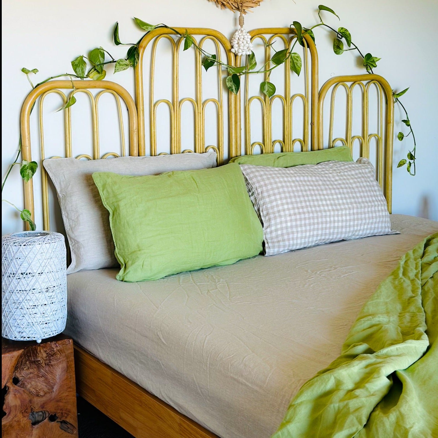 Apple Linen King Fitted Sheet