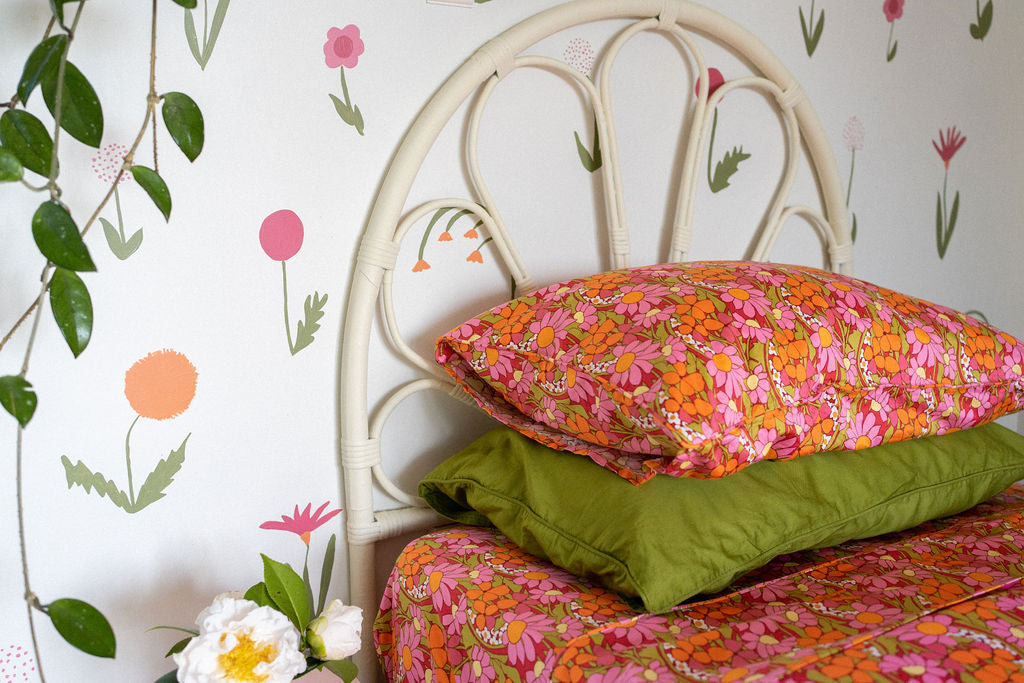 Moss Green Pure Cotton Bed Sheets