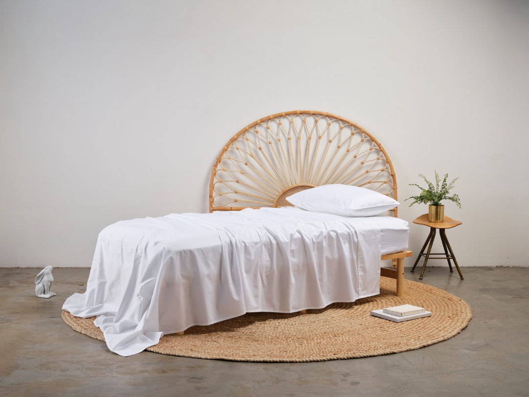 White Pure Cotton Single Bed Set
