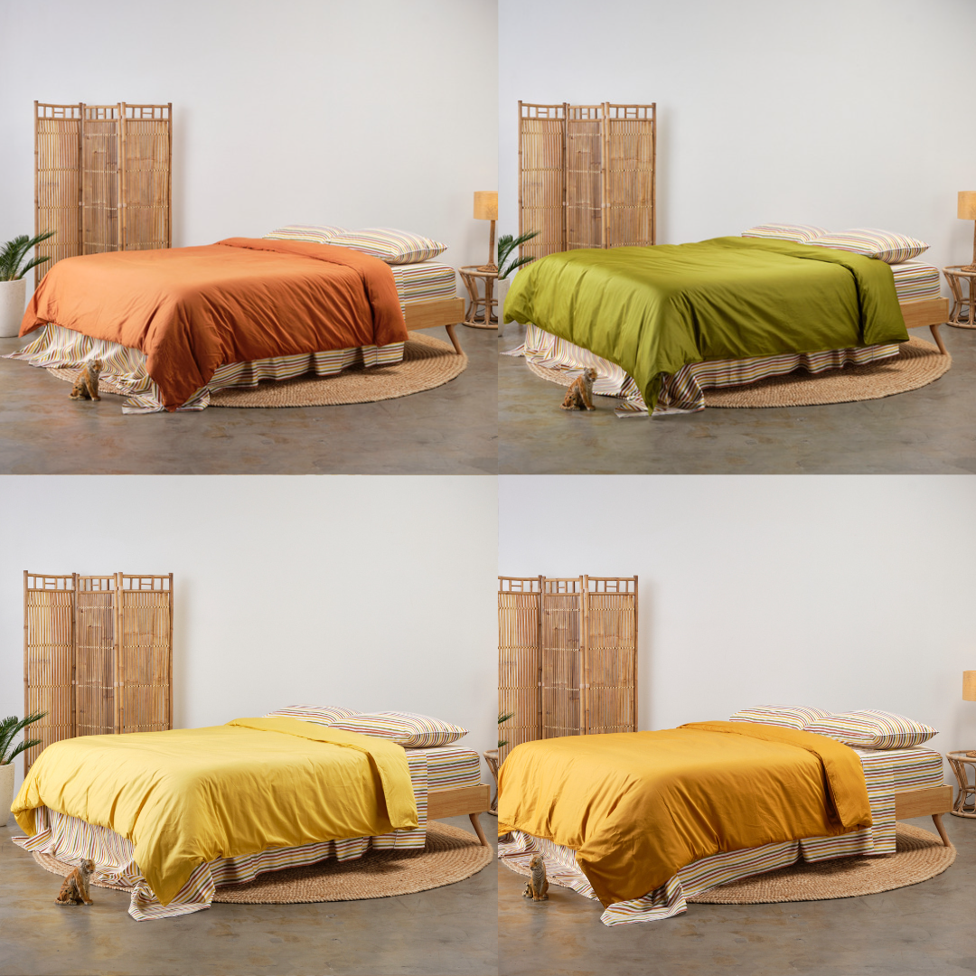 Thelma Stripe Pure Cotton Bed Sheets